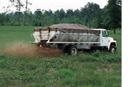 fertilizer truck in a field