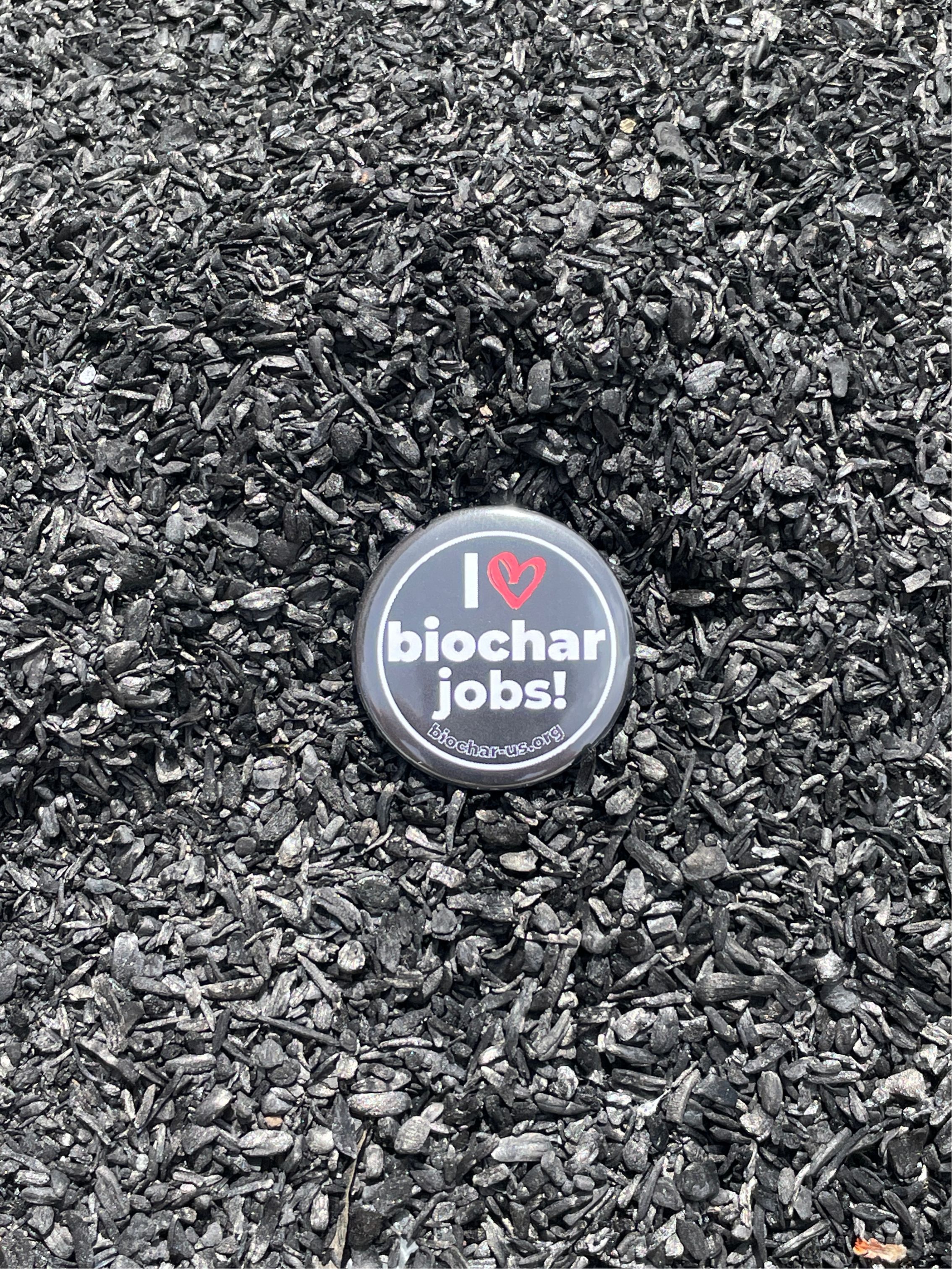 biochar image with button saying "I heart biochar jobs"